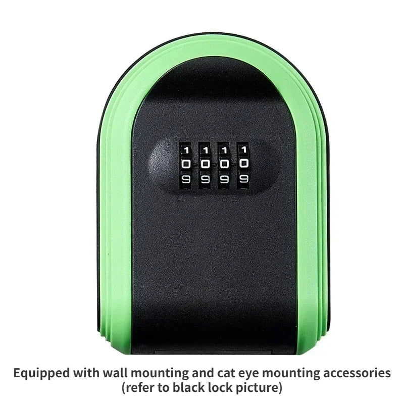Wall Mount Key Lock Box, 4 Digit Password Code, Security Lock, No Key for Home Office, Safe Secret Storage Box Organizer
