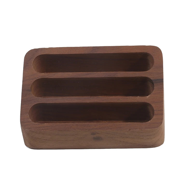 Solid Wood Desktop Business Card Display Stand Memo Holder Storage Box Beech Wood Card Organizer For Office