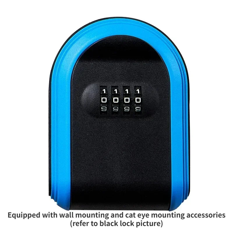 Wall Mount Key Lock Box, 4 Digit Password Code, Security Lock, No Key for Home Office, Safe Secret Storage Box Organizer