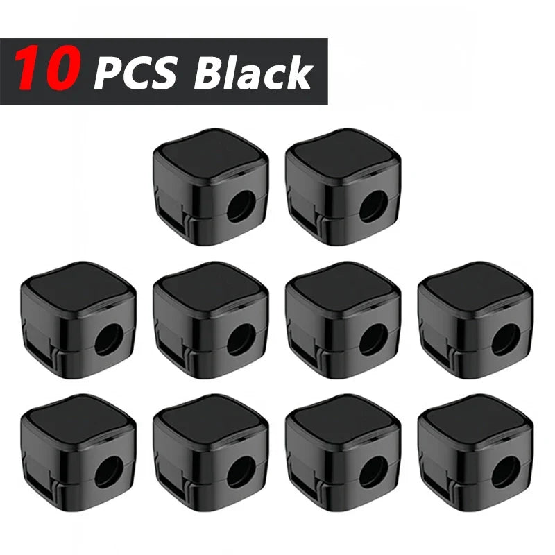 Magnetic Cable Clips Adjustable Cord Holder | Adhesive Under Desk Mgmt Organizer for Home Office Car Wall Desktop Nightstand