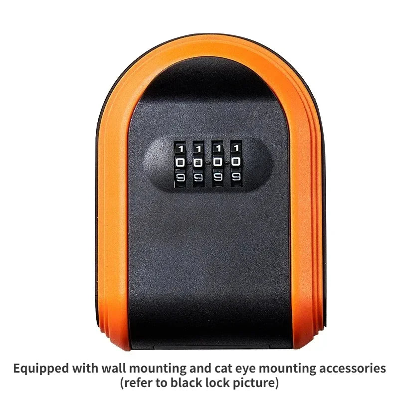 Wall Mount Key Lock Box, 4 Digit Password Code, Security Lock, No Key for Home Office, Safe Secret Storage Box Organizer