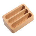 Solid Wood Desktop Business Card Display Stand Memo Holder Storage Box Beech Wood Card Organizer For Office