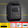 Wall Mount Key Lock Box, 4 Digit Password Code, Security Lock, No Key for Home Office, Safe Secret Storage Box Organizer